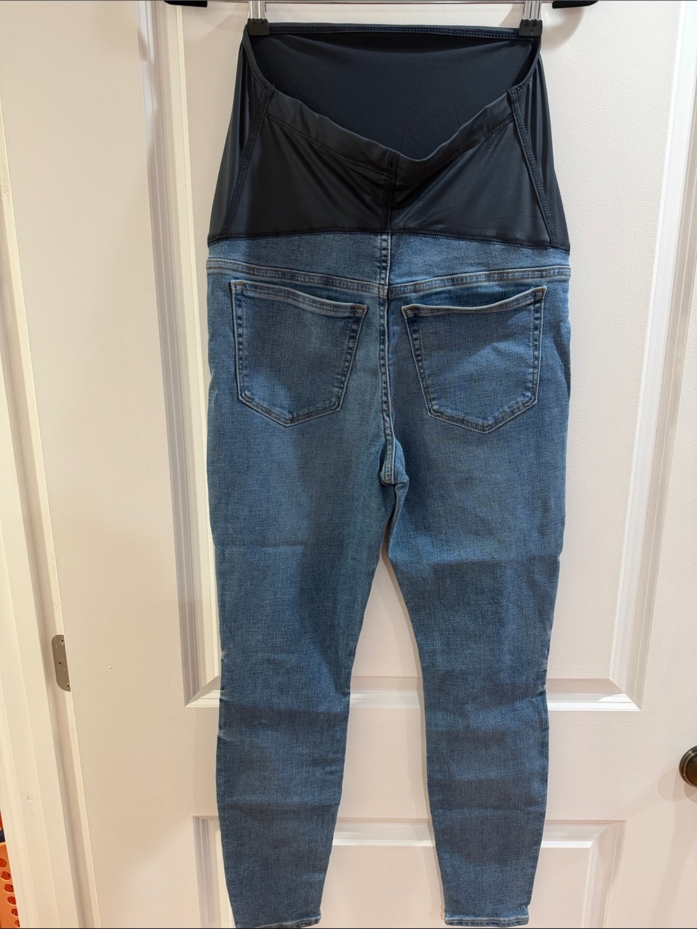 NWT! J Crew Maternity Stretch Waist Skinny Jeans - Dark Blue Size 28 - Picture 2 of 5